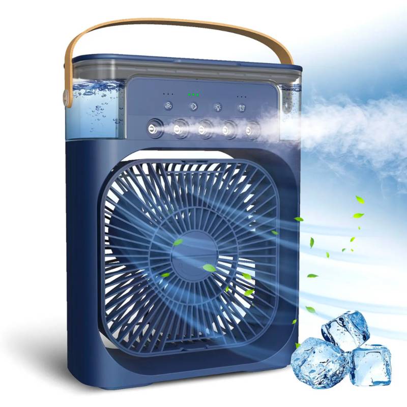 Ventilador Enfriador Humidificador 3 en 1 con Luz LED RGB