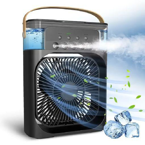 Ventilador Enfriador Humidificador 3 en 1 con Luz LED RGB